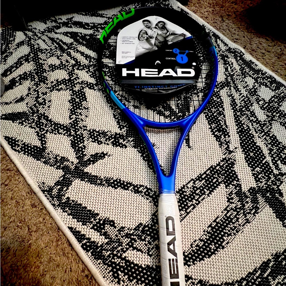 HEAD Ti. Instinct Comp Tennis Racquet, Black & Blue